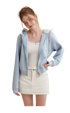 Bow A-Line Denim Skirt