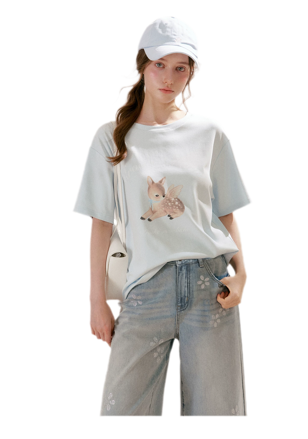 Rhinestone Floral Denim Culottes