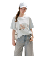Rhinestone Floral Denim Culottes