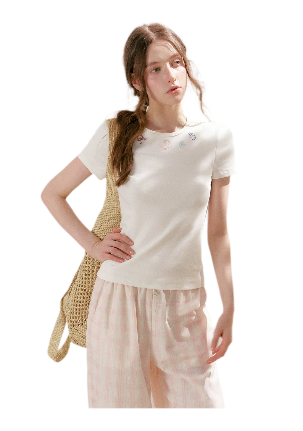 Checkered Wide-Leg Pants