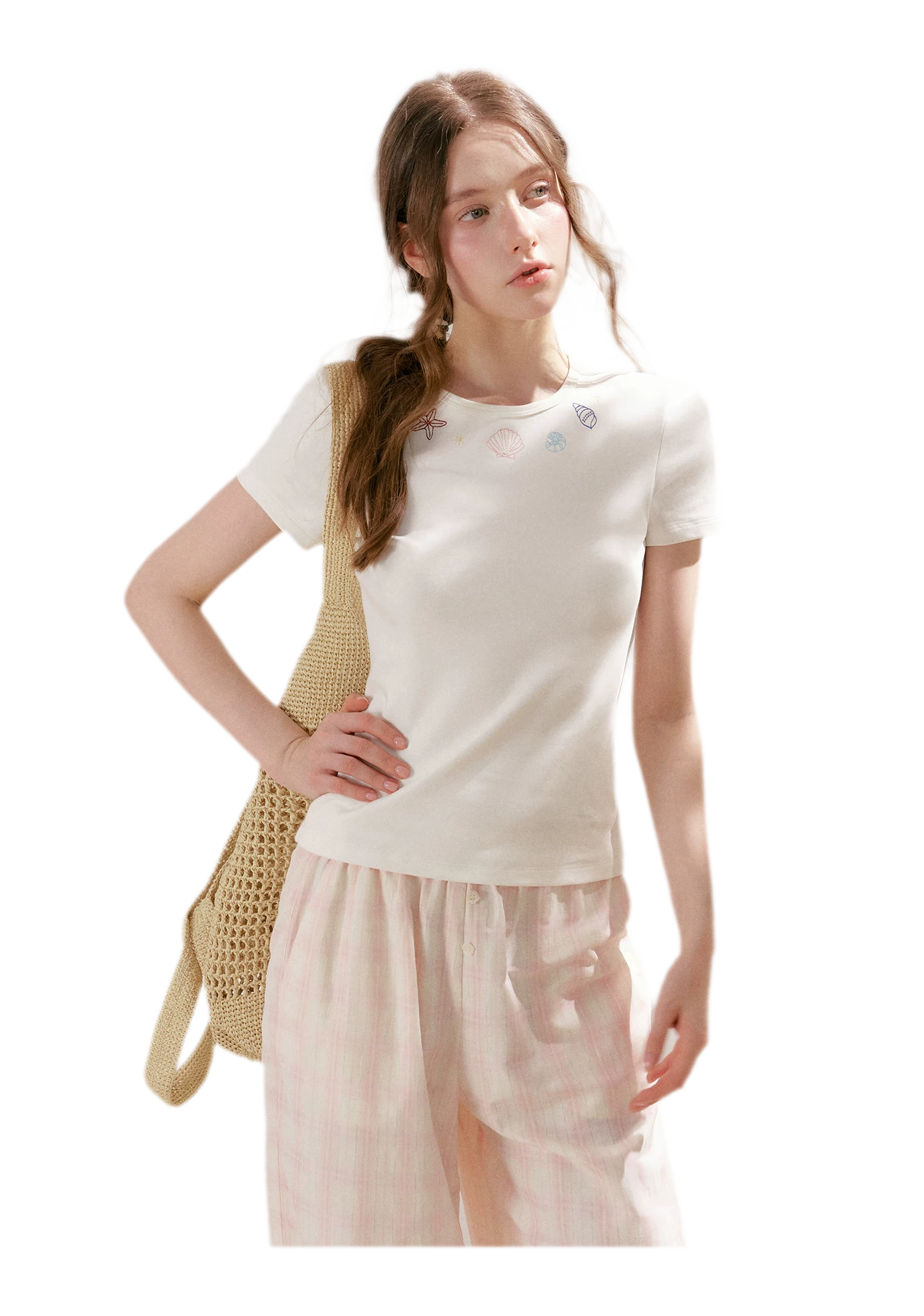 Checkered Wide-Leg Pants
