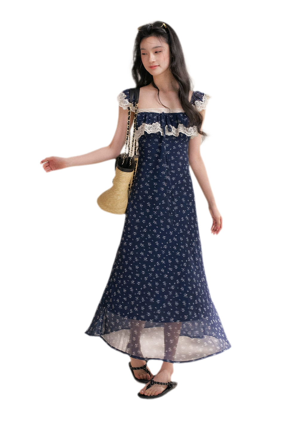 Lace Floral Camisole Dress