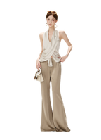 Satin Drape Flared Pants