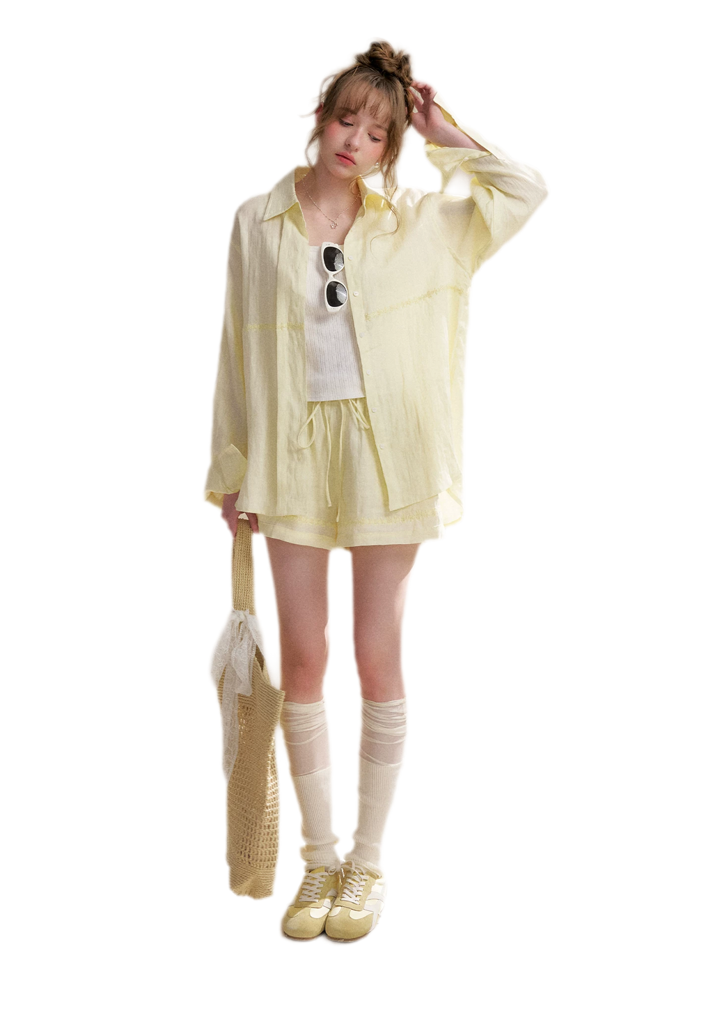 Tencel Linen Beaded Set