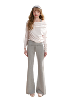 Tencel Cotton Drawstring Flared Pants