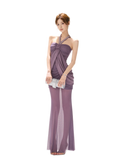 Mist Purple Mesh Fishtail Skirt