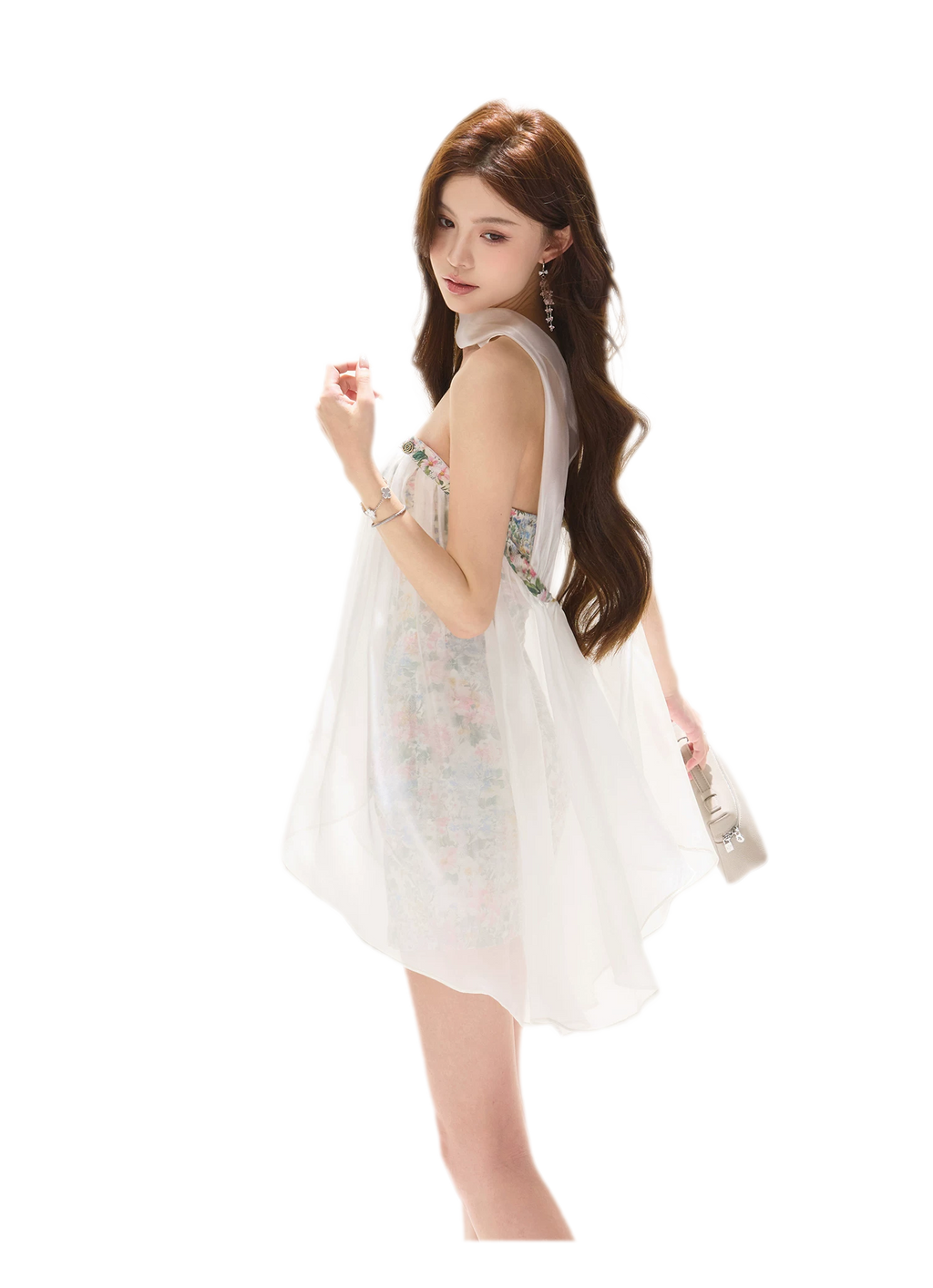 Spring Meadow Chiffon Dress