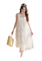 Sleeveless Mesh Lace Dress