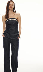 Soft Tencel Denim Fishtail Bustier Top & Pants