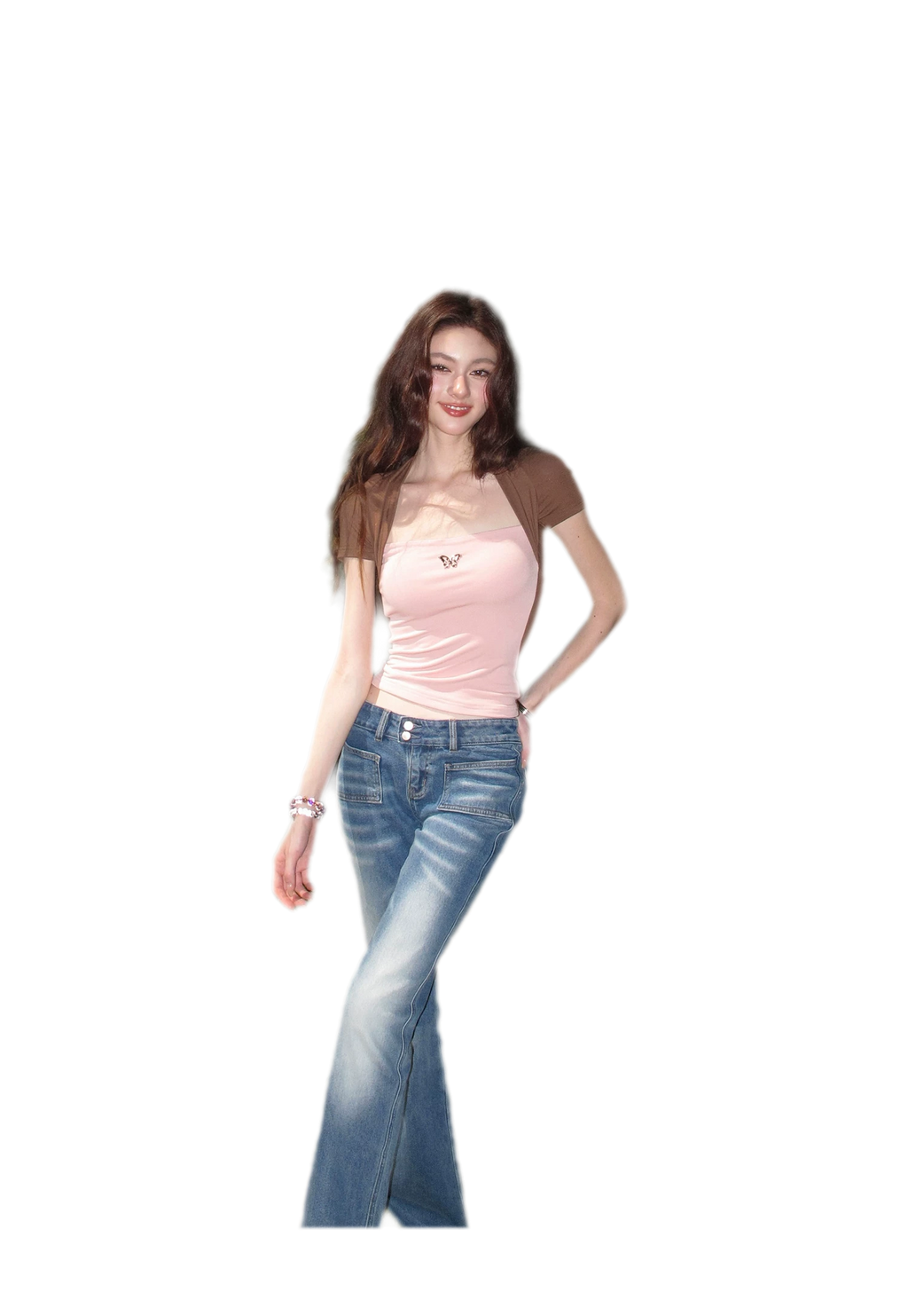 Low Rise Flare Jeans
