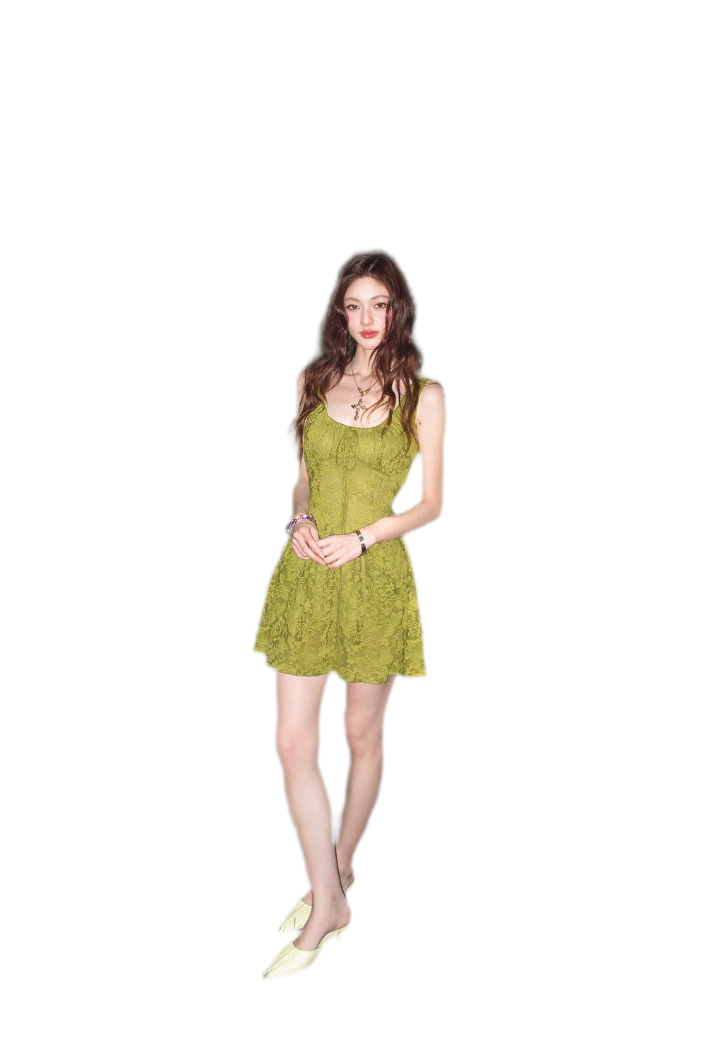 Moss Lace Waist Dress