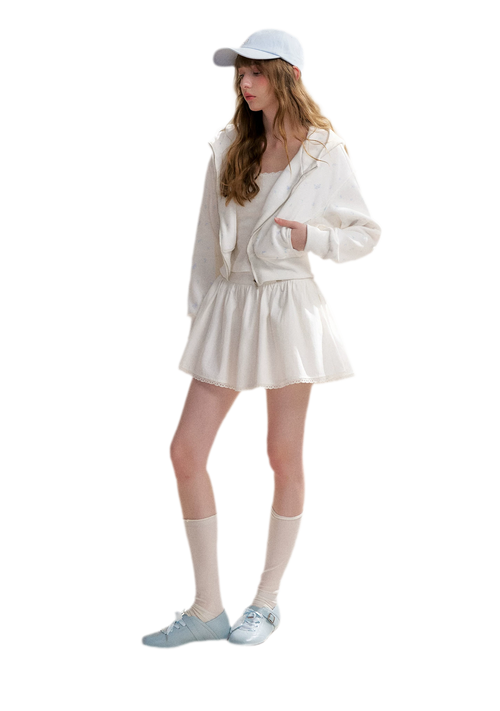 Textured A-Line Short Skirt