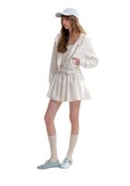 Textured A-Line Short Skirt