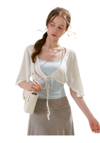 Airy Cloud U-Neck Vest & Batwing