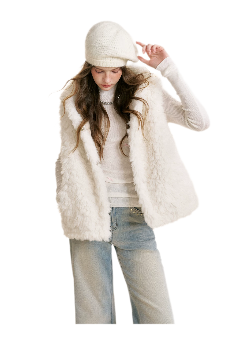 Bear Fleece Hooded Vest