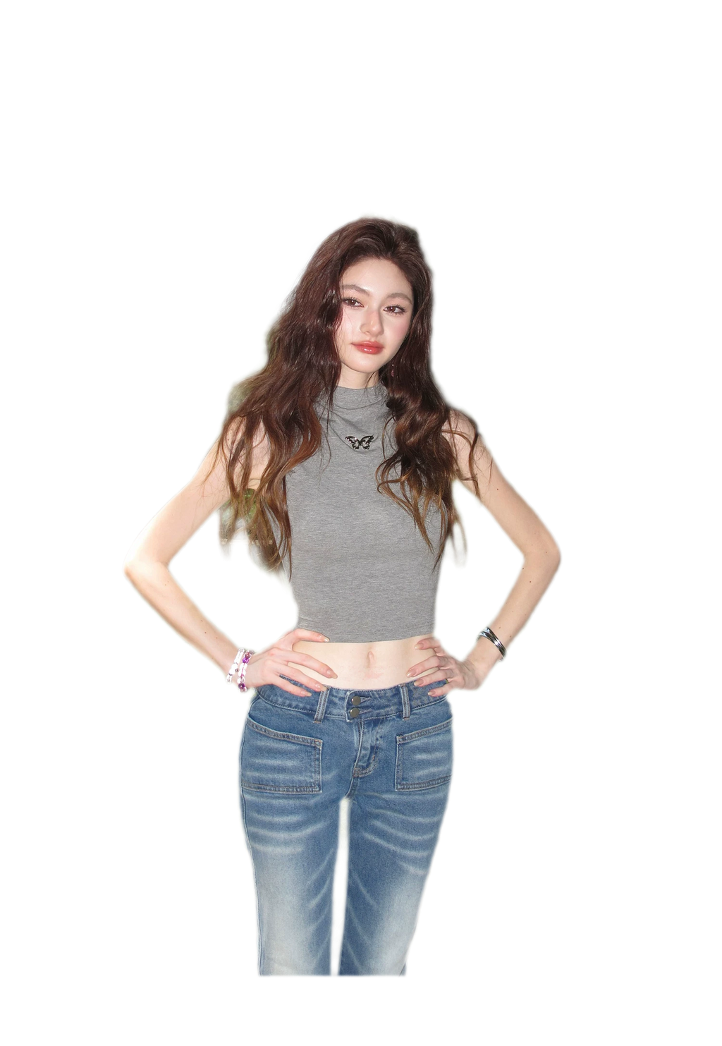 Sleeveless High Neck Tee