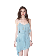 Ruffled Asymmetric Cami Dress