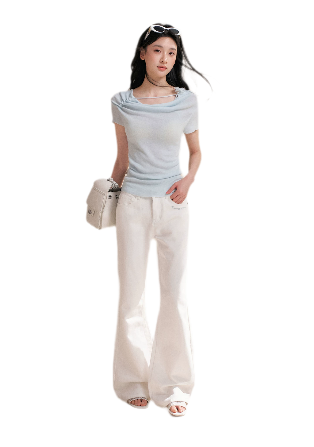 Lyocell Cowl Flower Tee