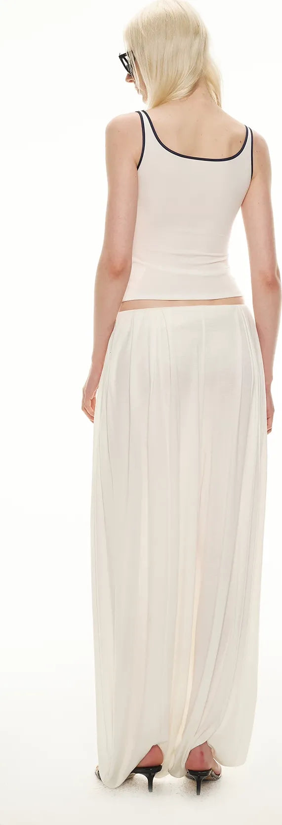 Tencel Blend Relaxed Wide-Leg Pants