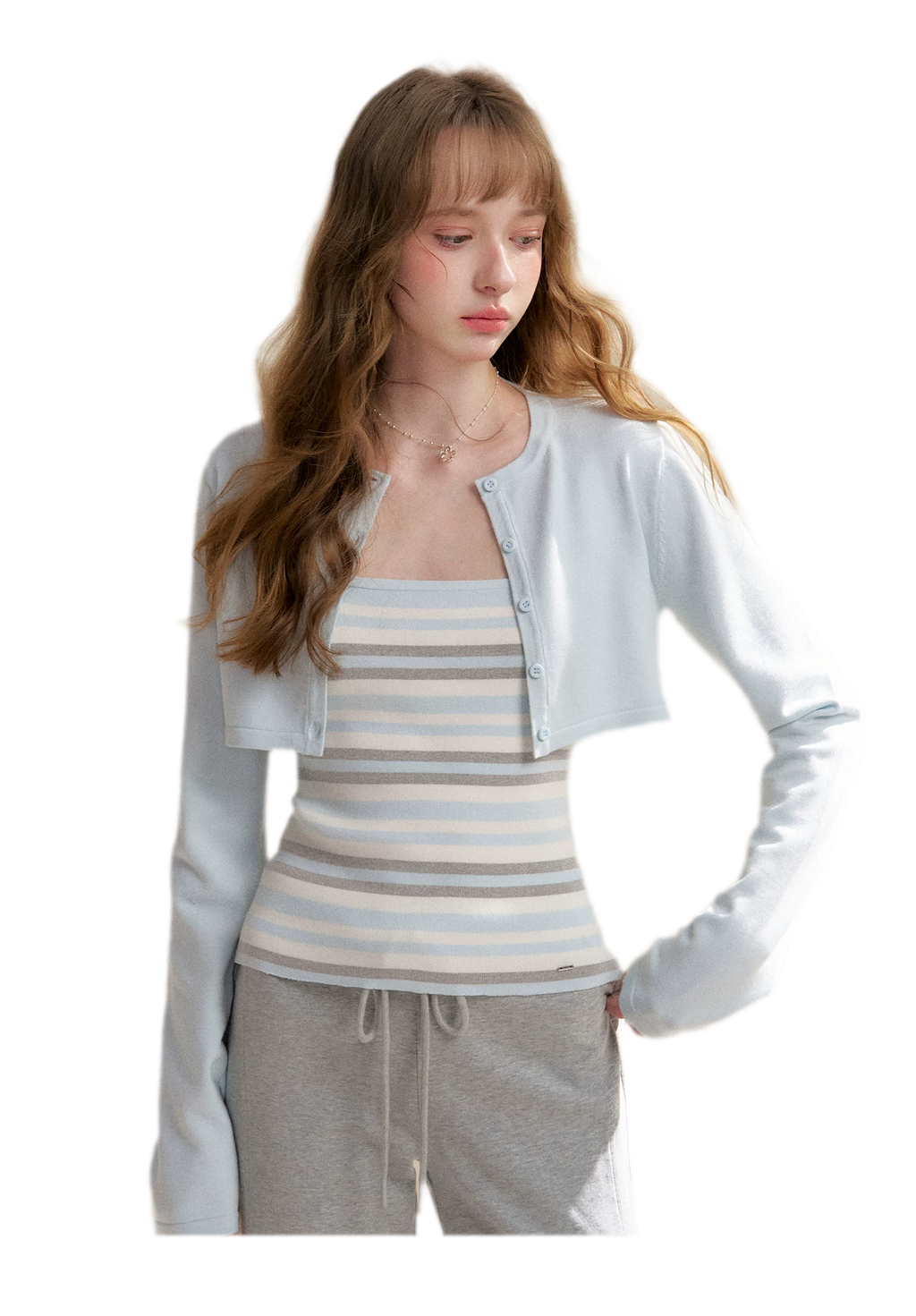Knit Cardigan Cami Set