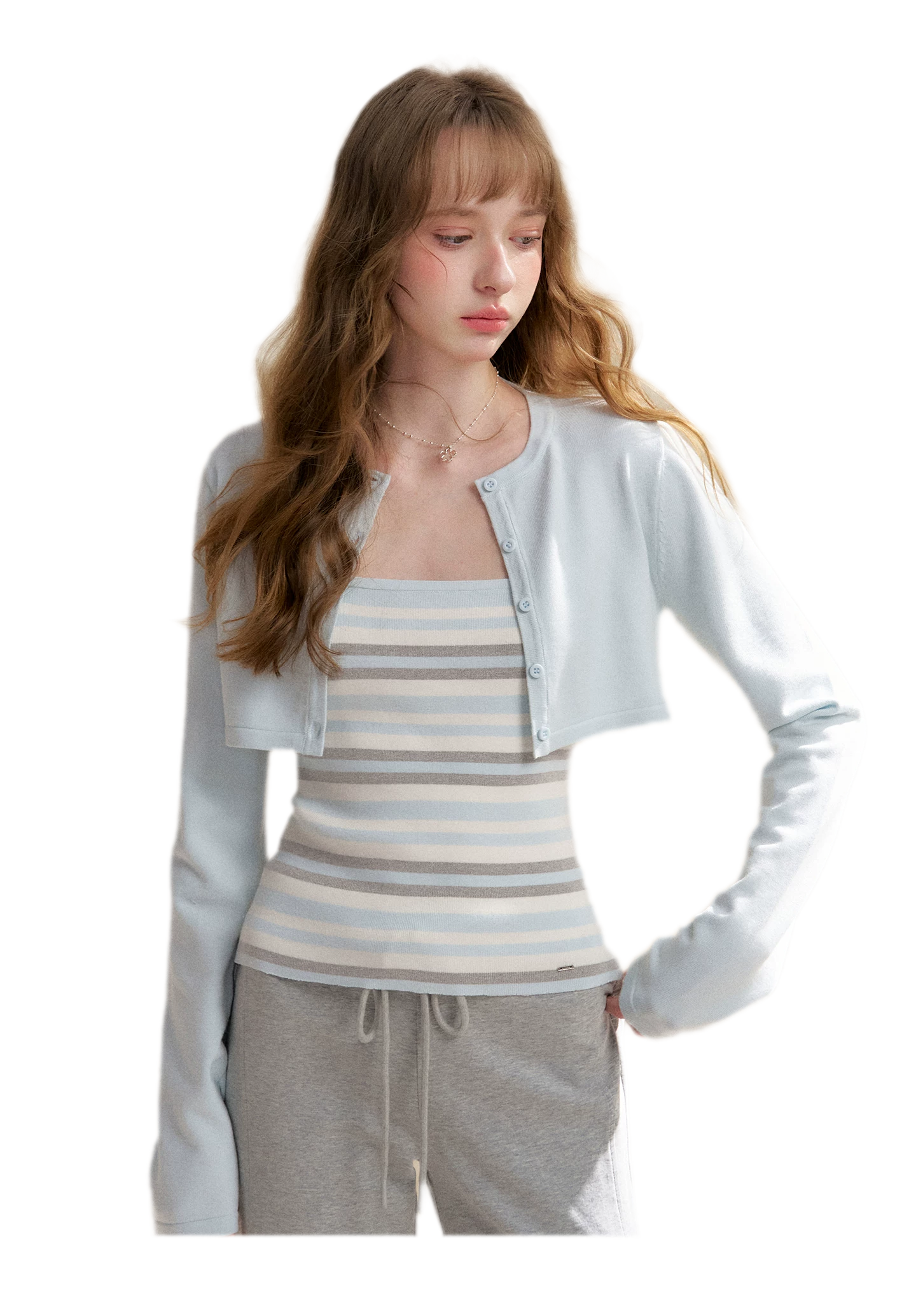 Knit Cardigan Cami Set