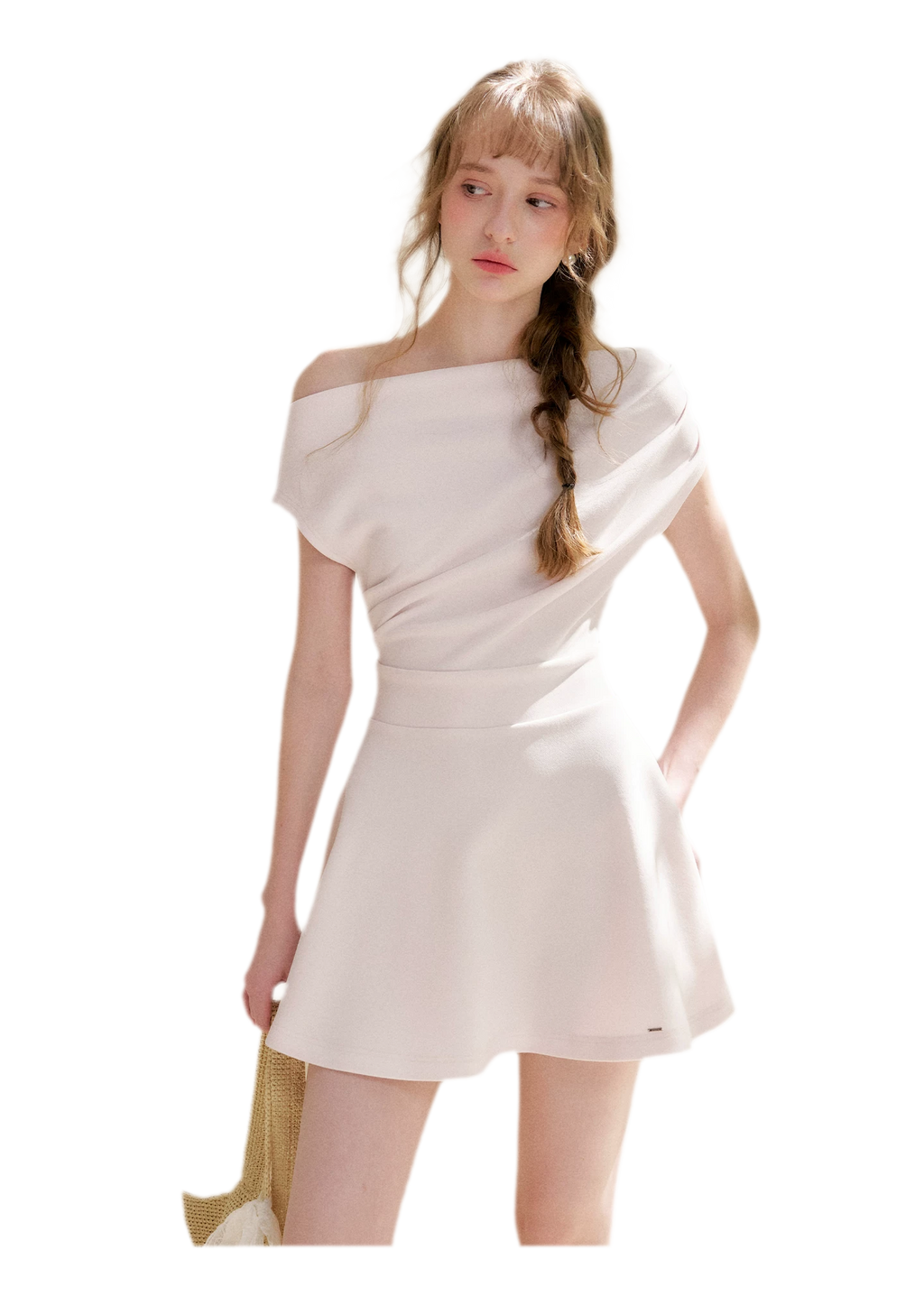 Romantic French Off-Shoulder Short Dress