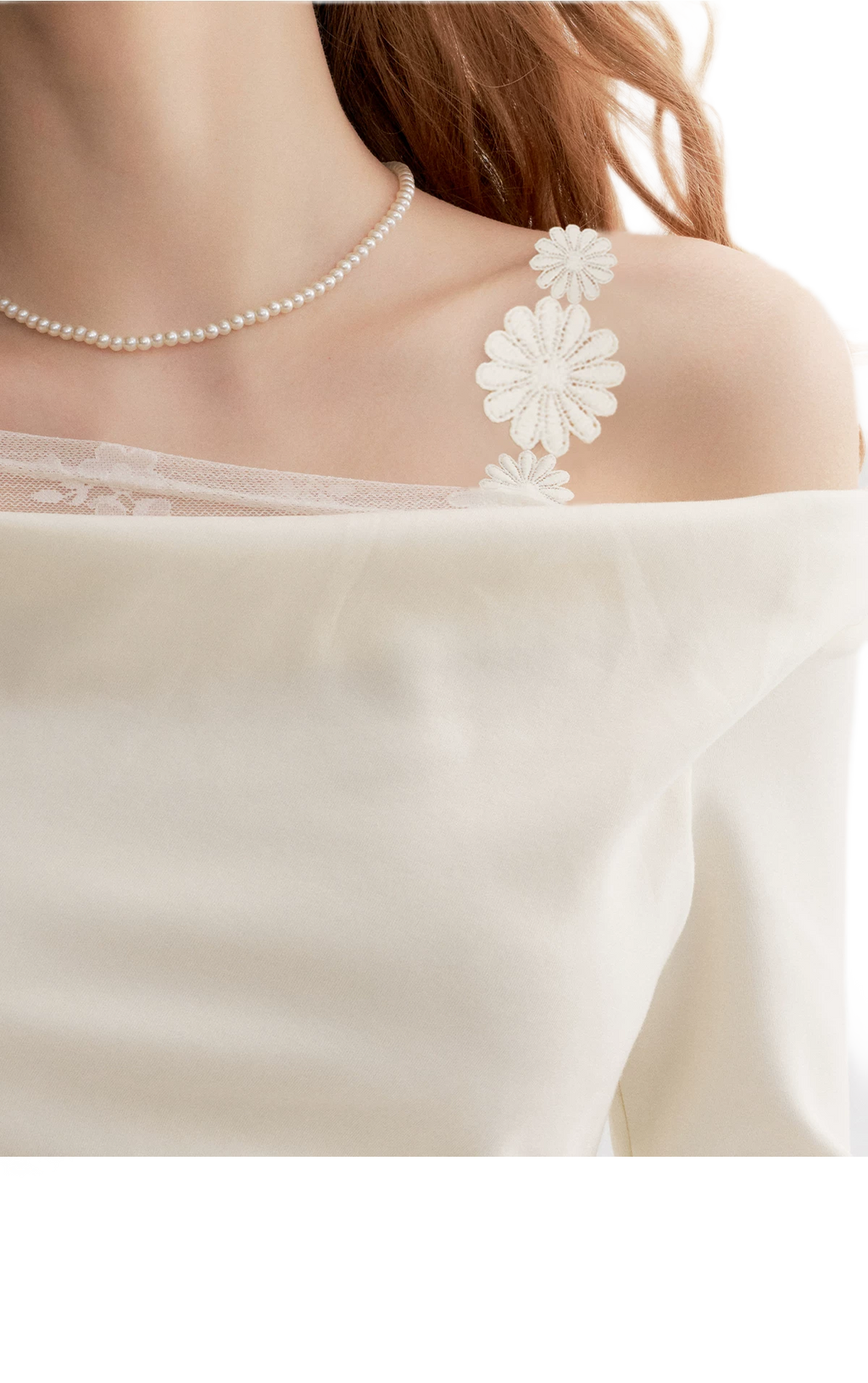 Daisy Lace One-Shoulder Dress