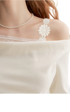 Daisy Lace One-Shoulder Dress