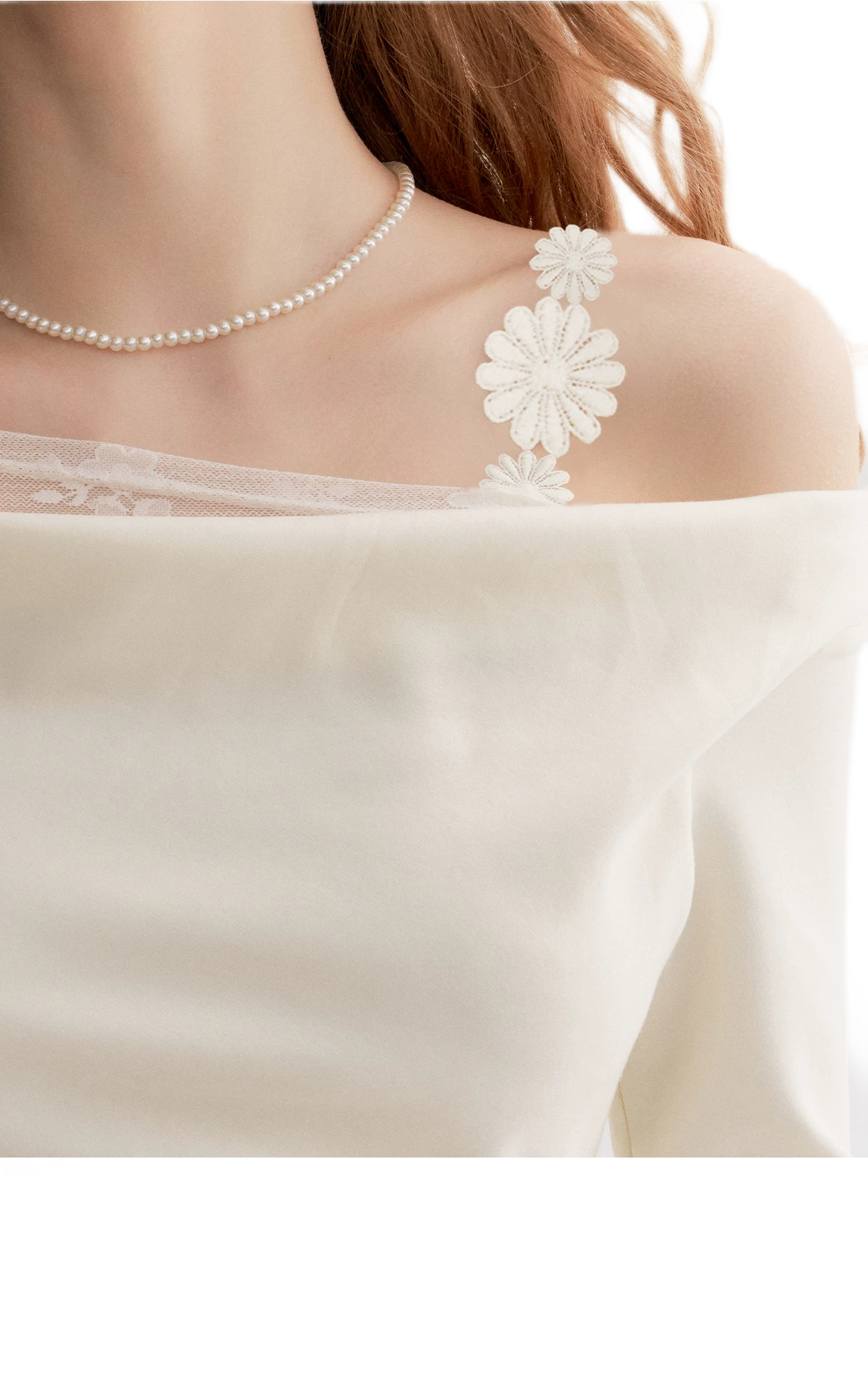 Daisy Lace One-Shoulder Dress
