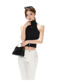 Cutout High Neck Tank
