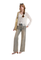 Rhinestone Logo Jeans