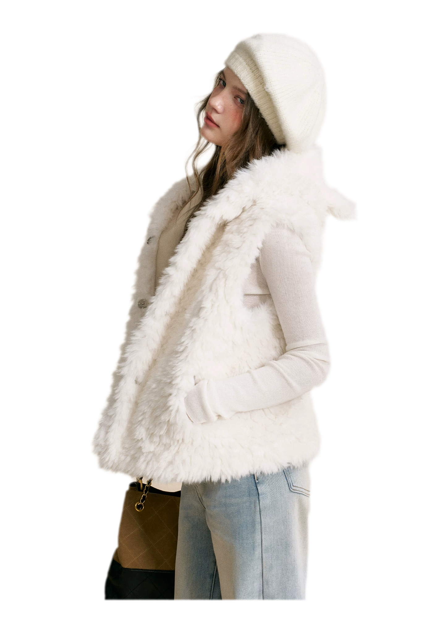 Bear Fleece Hooded Vest