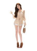 Embellished Satin Mini Skort
