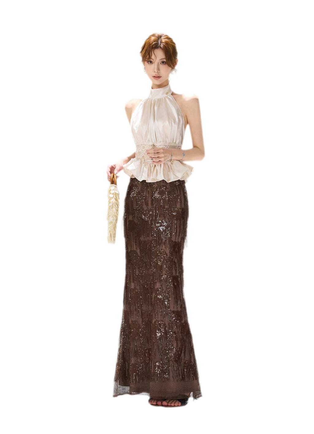 Vintage Sequin Tassel Skirt