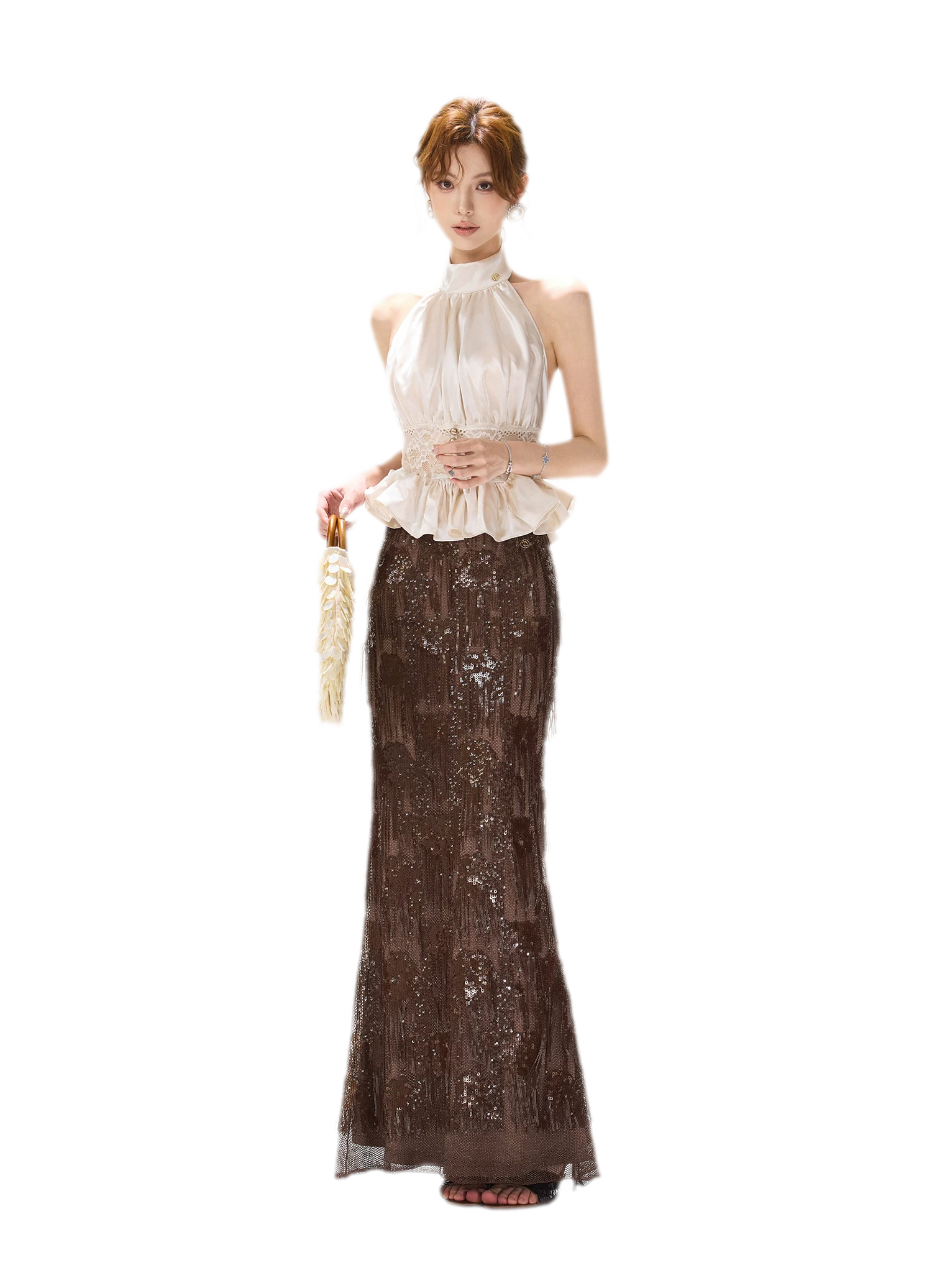 Vintage Sequin Tassel Skirt