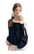 Balletcore Lace Collar Sweatshirt