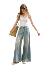 Bow Wide-Leg Jeans