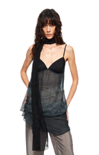 Sheer Satin Snake Camisole