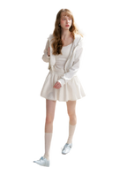 Textured A-Line Short Skirt