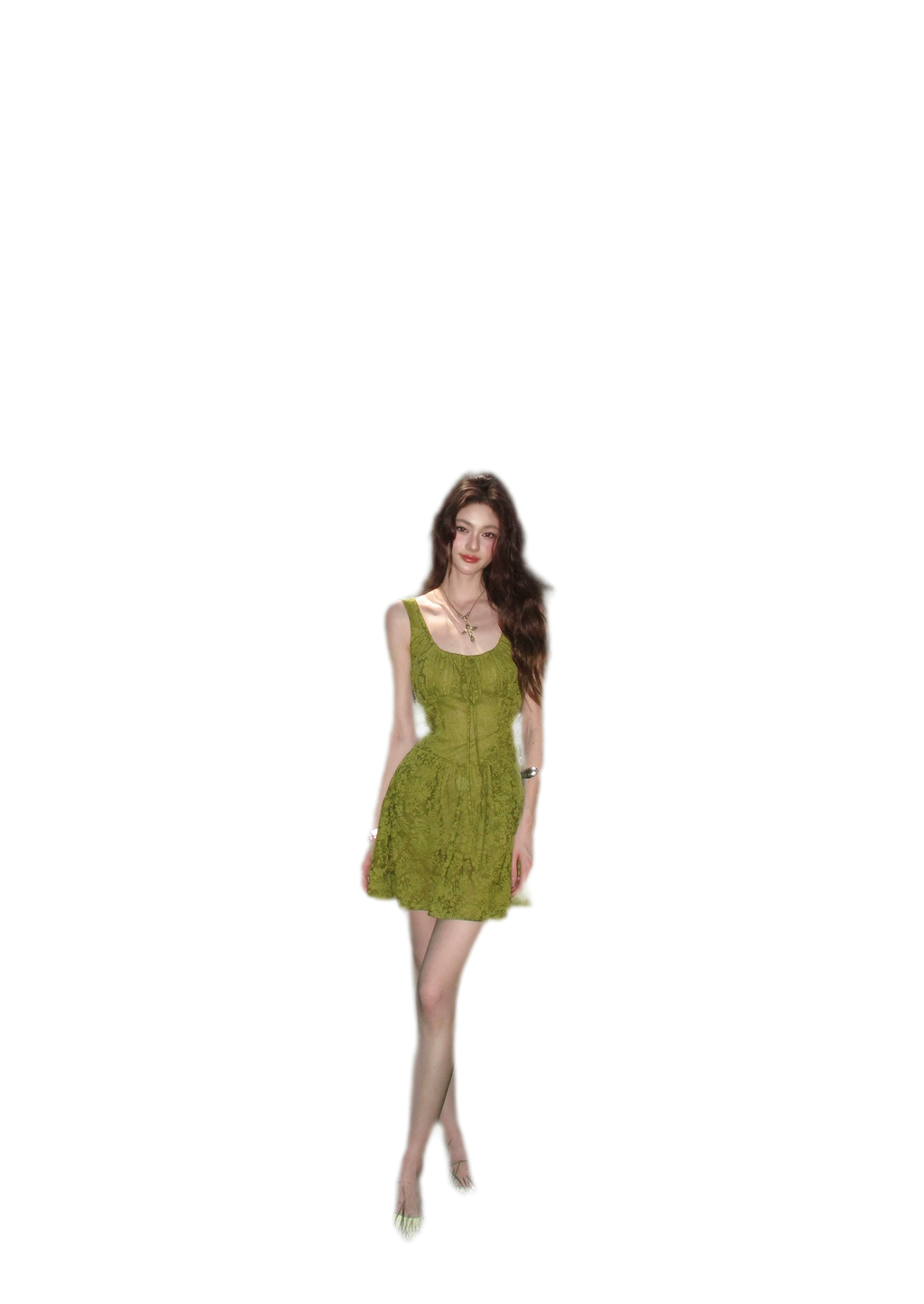 Moss Lace Waist Dress