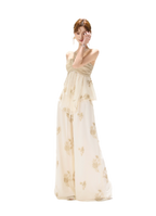 Embroidered Chiffon Halter Set