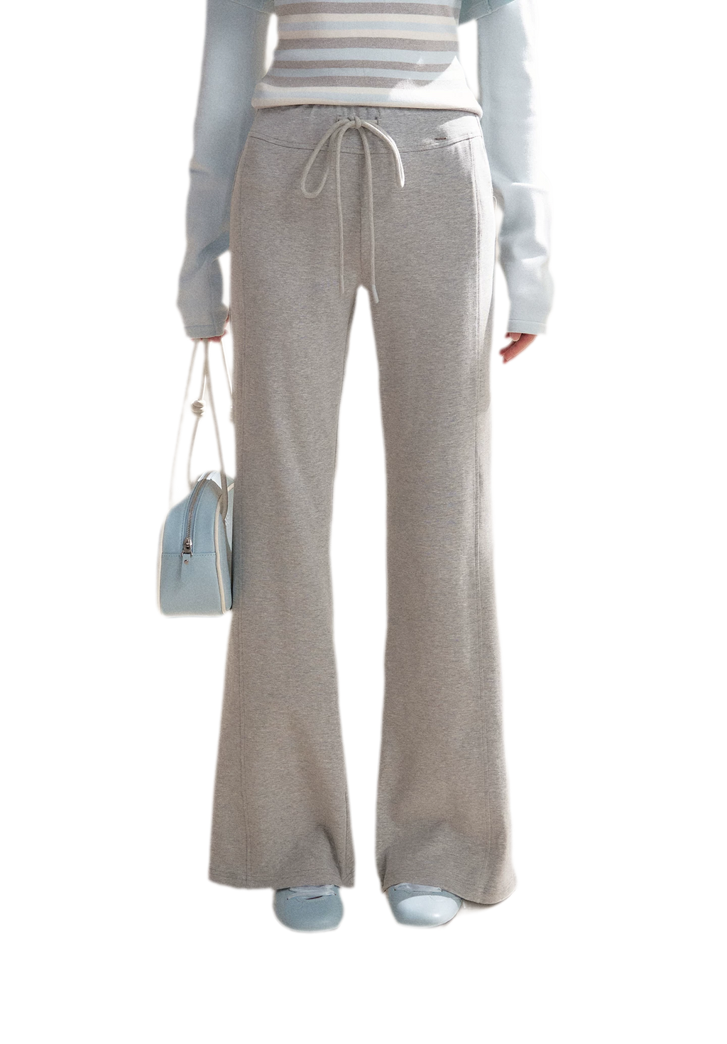 Tencel Cotton Drawstring Flared Pants