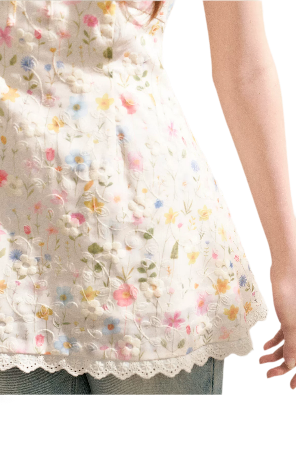 Dreamy Garden Embroidered Halter Top