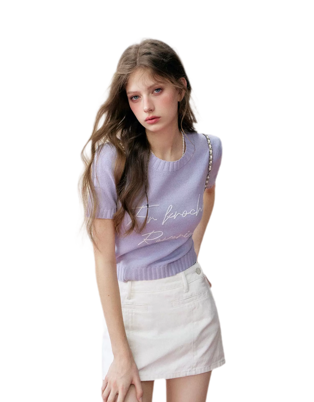 Colorblock Wool Knit Tee