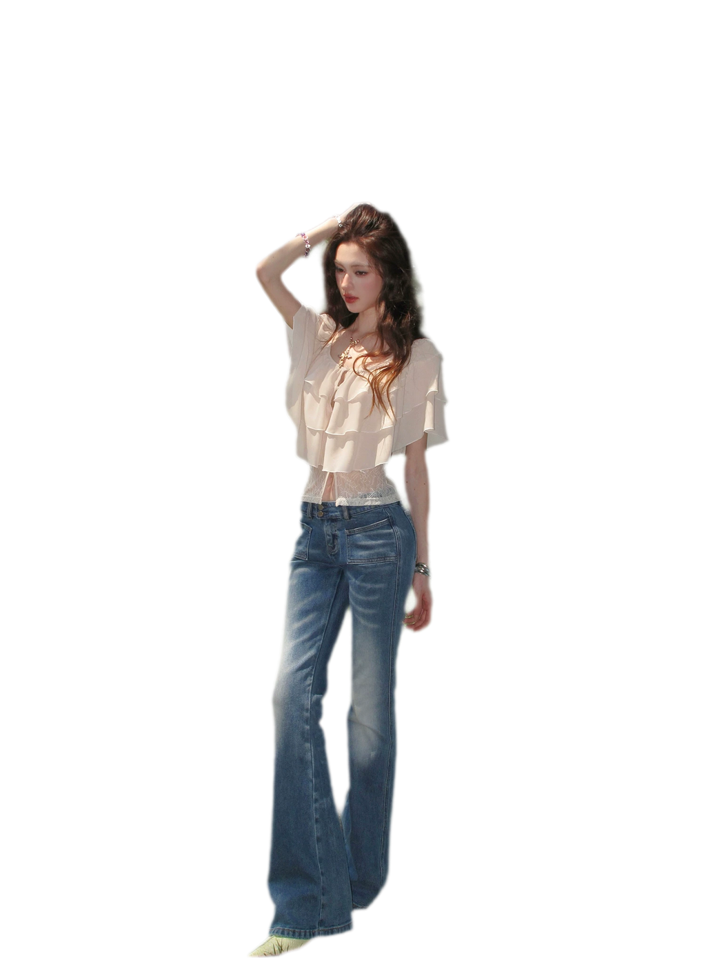 Low Rise Flare Jeans