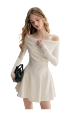 Daisy Lace One-Shoulder Dress