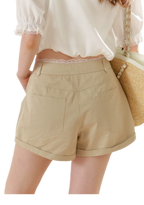 Modal Cotton Lace Trim A-Line Shorts