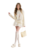 Irregular Cloud White A-line Skirt