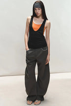 Relaxed Fit Sculpted Wide-Leg Pants