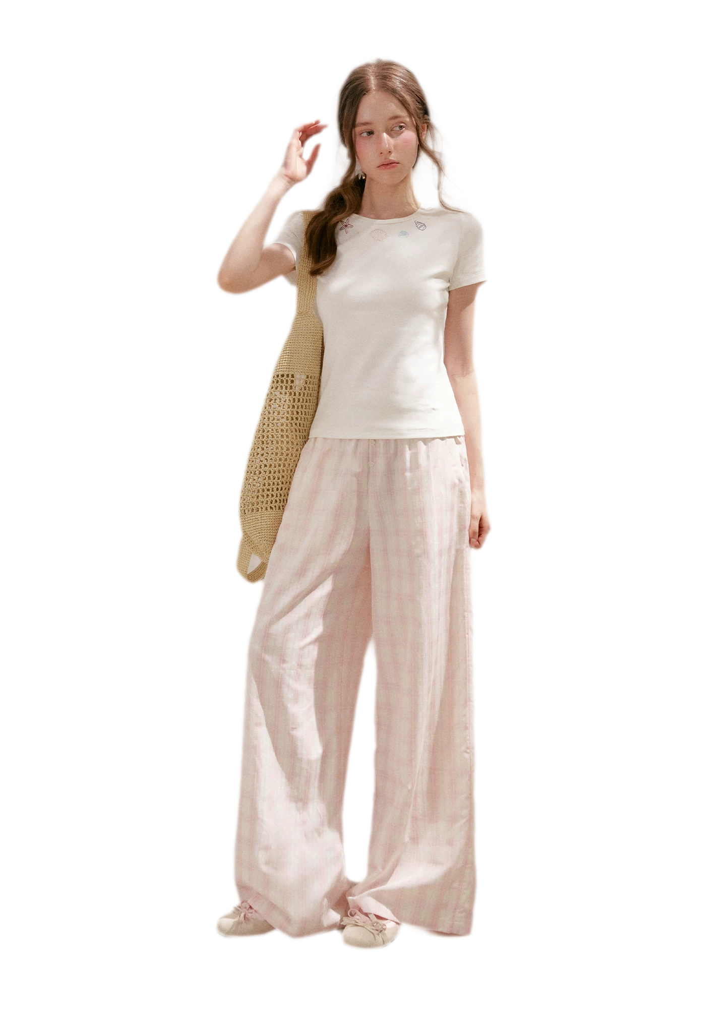 Checkered Wide-Leg Pants